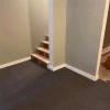 12 x 12 gray Basement Carpet Tiles over concrete by steps