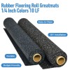 Rubber Flooring Rolls 1/4 Inch 4x10 Ft Colors infographic