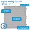 StayLock Tile Bump Top Colors 9/16 Inch x 1x1 Ft infographic