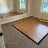 ez portable dance floor english chestnut home dance studio over carpet