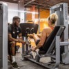 rubber flooring used under leg exercise machines in gym thumbnail