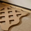Installing Sprung Dance Floor DIYs showing second step of set up.