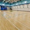 Gym installation Athletic Vinyl Padded Roll chestnut and wheat Color Option.