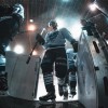 Players leaving ice onto Blade Rolled Rubber 9 mm x 4 Ft. Wide Per SF in HatTrick
