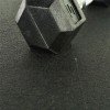dBTile Gym Floor Tile Black with free weights close up