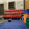 FlexTurf Motivate Turf Roll 6x35 Ft 20 mm Blue Turf Gym Install