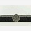 Impact Zone Lifting Platform Rubber Roll showing thickness with quarter comparison