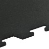 Interlocking Rubber Floor Tiles 23x23 Inch x 8 mm Black Eureka edge