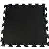 Interlocking Rubber Floor Tiles 23x23 Inch x 8 mm Black Eureka full tile