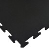 Interlocking Rubber Floor Tiles 23x23 Inch x 8 mm Black Eureka top corner