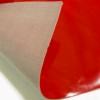 Red commercial vinyl flooring top and botton view high gloss