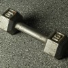 Rolled Rubber Eureka 8mm 90% Color Steel Appeal closeup with dumbbell