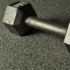 Rolled Rubber Eureka 8mm 90% Color Steel Appeal left side of dumbbell