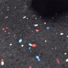 ForceFit West Athletic Rolled Rubber Regrind 8 mm x 4 Ft. Wide Per SF with dumbbell