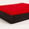 G-Floor Home Cheer Roll Out Mat 1-3/8 Inch x 5x10 Ft. Red side angle top