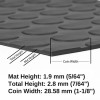 G-Floor Coin Tread Garage Floor Roll 1.9 mm x 8.6x24 Ft. thickness diagram