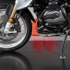 G-Floor Ribbed Tread Vinyl Multipurpose Roll 55 mil x 5x10 Ft. in black with motorcycle