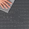 Clenaing up water on G-Floor Coin Tread Garage Floor Roll 75 Mil x 8.6x24 Ft. in slate gray