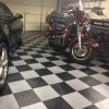 Garage Flooring Tiles Under Car Motorcycle and Boat