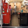 Garage Tile Diamond in Enclosed Trailer Workshop Installation