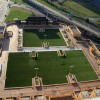 True Turf Artificial Grass Turf Roll aerial view of rooftop athletic turf