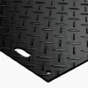 MambaMat Ground Protection Mat Black 1/2 Inch x 3x6 Ft. close up with hand holes. 