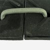 Link Round Single Metal laying on top of black ground protection mats