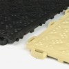 Ergo Matta Solid CushionTred Interlocks Black and Beige Tiles