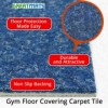 Gym Floor Carpet Tile Gray Corner infographic.