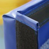 Blue Gym Mats 4x8 Ft x 2 inch 4V 18 oz flange of mat.
