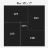 Sundance Horse Stall Mat Kit 10x10 Ft x 3/4 In Barn Aisle 10x10 Ft. infographic diagram.