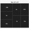 Sundance Horse Stall Mat Kit 12x14 Ft x 3/4 In Black diagram
