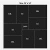 Sundance Horse Stall Mat Kit 14x14 Ft x 3/4 In Black infographic diagram
