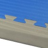 Border Ramp Pair for Indoor Playground Foam Tiles 1.5 inch x 1 Meter blue mat with gray edge view