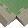 Border Ramp Pair for Indoor Playground Foam Tiles 1.5 inch x 1 Meter green mat corner view close up
