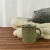 wood grain reversible foam flooring tiles with blanket and coffee cup