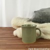dark color wood grain reversible foam flooring tiles with blanket and coffee cup