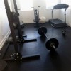 Geneva Rubber Tile 3/8 Inch Black customer install in home gym with weight equipment