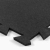Interlocking Geneva Rubber Tile with Borders Black 3/8 Inch x 35x35 Inch