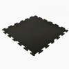 Interlocking Rubber Tile Black 8 mm x 2x2 Ft. diagonal view of full tile