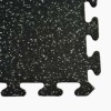 Rubber Tile Interlocking Sport West 10% Light Gray 3/8 Inch x 2x2 Ft. corner close up