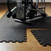 Rubber Tile Interlocking Sport West 10% Light Gray 3/8 Inch x 2x2 Ft. exercise bile on tiles
