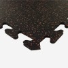Rubber Tile Interlocking Sport 10% Red 3/8 Inch x 2x2 Ft. Corner interlocks