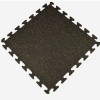 Full tile diagonal view Rubber Tile Interlocking Sport 10% Red 3/8 Inch x 2x2 Ft.