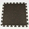 Rubber Tile Interlocking Sport 10% Red 3/8 Inch x 2x2 Ft. full tile