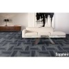 Diversions Commercial Carpet Tile .42 Inch x 50x50 cm per Tile sapphire living room install