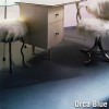 LonPearl Commercial Vinyl Install desk orca blue