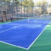 Pickleball Court Kit with Lines 30x60 Ft. with net in Navy Blue and Sport Green