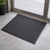 Chevron Carpet Indoor Entrance Mat 4x6 Ft. Charcoal mat in doorway