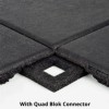  UltraTile Rubber Weight Floor Black Three Tiles Joined